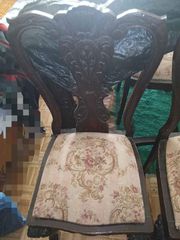 Καρέκλες σκαλιστές στο χέρι από ξύλο καρυδιάς vintage ΚΑΒΑΛΑΣ 1950