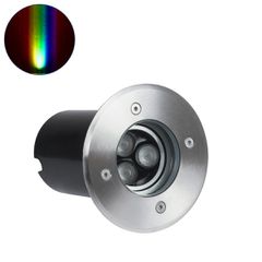 GloboStar® UNDERWATER-LUNTA 90403 Υποβρύχιο Χωνευτό Κινούμενο Φωτιστικό Σποτ Ειδικό για Σιντριβάνια LED 12W 1020lm 60° DC 24V Αδιάβροχο IP68 Φ12 x Υ13cm RGBW DMX512 - Ανοξείδωτο Ατσάλι - 3 Years Warra