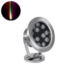 GLOBOSTAR® UNDERWATER-DENIS 90431 Υποβρύχιος Προβολέας Σποτ για Σιντριβάνια/Πισίνες LED 12W 1020lm 30° DC 24V Αδιάβροχο IP68 RGBW DMX512 Dimmable - Ανοξείδωτο Ατσάλι 304 - Μ14.5 x Π7 x Υ17cm - 3 Χρόνι