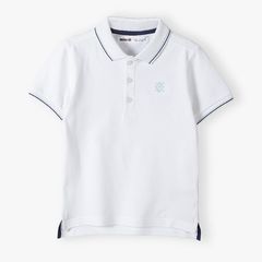 Παιδική μπλούζα πόλο λευκή 13POLO2 Minoti για αγόρια