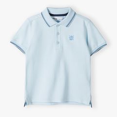 Παιδική μπλούζα πόλο γαλάζια 13POLO6 Minoti για αγόρια