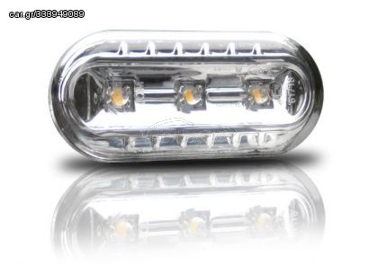 Led φλας φτερού για Vw / Ford / Seat -χρωμίου - σετ 2τμχ.