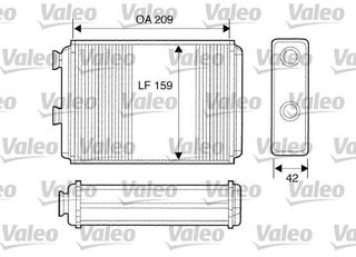 ΨΥΓΕΙΟ ΚΑΛΟΡΙΦΕΡ (B) +/-ΑC (209x158) TYΠΟΥ MARELLI για FIAT PUNTO 99-03