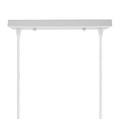 DIY Ροζέτα Φωτιστικού Λευκή Ορθογώνια 300x50mm με 2 Τρύπες GloboStar 90821