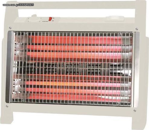 Θερμάστρα χαλαζία 1600W EUROLAMP 147-29165 με θερμοστάτη & διακόπτη ασφαλείας για χώρους έως 25m2 ( 147-29165 )