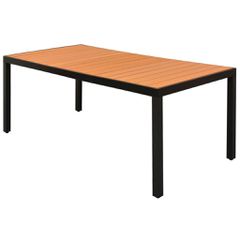 Τραπέζι Κήπου Καφέ 185 x 90 x 74 εκ. από Αλουμίνιο / WPC 42795