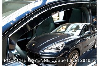 ΑΝΕΜΟΘΡΑΥΣΤΕΣ ΓΙΑ PORSCHE CAYENNE COUPE 5D 2019+  ΖΕΥΓΑΡΙ ΑΠΟ ΕΥΚΑΜΠΤΟ ΦΙΜΕ ΠΛΑΣΤΙΚΟ HEKO - 2 ΤΕΜ.