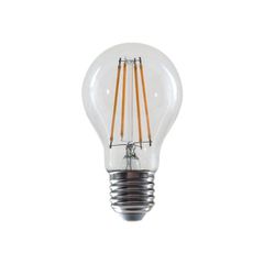 Διακοσμητική λάμπα LED FILAMENT E27 A60 8W ενδιάμεσο χρώμα φωτός4000K 1010LM ντιμαριζόμενη με διάφανο κάλυμμα