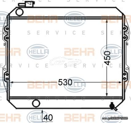 ΨΥΓΕΙΟ ΝΕΡΟΥ 2,4D (45x53x4.0) για TOYOTA HI-LUX (YN 85) 2WD 89-94