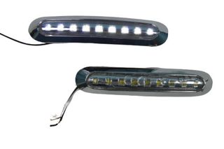 LED Όγκου Λευκό  9 SMD LED με Στεφάνι Χρωμίου 24V