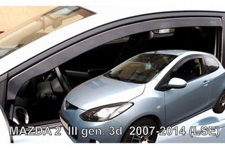 ΑΝΕΜΟΘΡΑΥΣΤΕΣ ΑΥΤΟΚΙΝΗΤΟΥ ΓΙΑ MAZDA 2 3D 2007-2014 ΗΛΕΚΤΡΙΚΑ ΠΑΡΑΘΥΡΑ ΖΕΥΓΑΡΙ  ΑΠΟ ΕΥΚΑΜΠΤΟ ΦΙΜΕ ΠΛΑΣΤΙΚΟ HEKO - 2 ΤΕΜ.