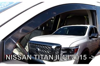 ΑΝΕΜΟΘΡΑΥΣΤΕΣ ΑΥΤΟΚΙΝΗΤΟΥ ΓΙΑ NISSAN TITAN 4D 2015+ ΖΕΥΓΑΡΙ  ΑΠΟ ΕΥΚΑΜΠΤΟ ΦΙΜΕ ΠΛΑΣΤΙΚΟ HEKO - 2 ΤΕΜ.