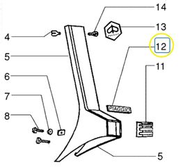 Σήμα Μάσκας Πηρουνιού Μαύρο Vespa ET4 150 Leader ZAPM19000 1998-2005 CM000402000N