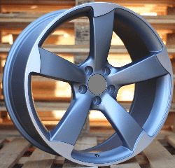 AUDI Style 661 7,5×17 5×100 ET35 Matt Gun Metal Face Machined