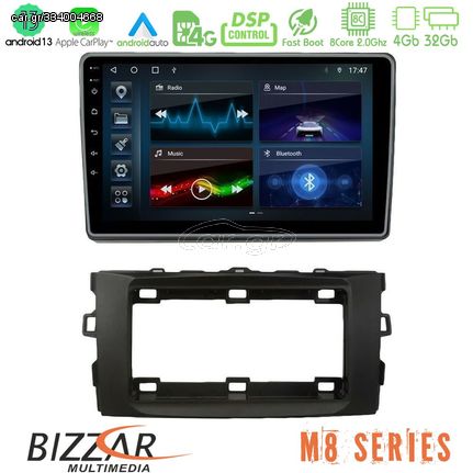 Bizzar M8 Series Toyota Auris 2013-2016 8core Android13 4+32GB Navigation Multimedia Tablet 10"