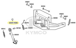 Λάστιχο Πλαινού Στάντ Kymco Dink.50 L/C 2002 - 2004 50505-KEBE-900