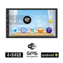 4+64GB Android οθόνη 7" ιντσών με GPS (2-DIN WI-FI Playstore DSP ηχοσύστημα αυτοκίνητου MP3 MP5 Video USB Ραδιόφωνο Bluetooth Mirrorlink 4x60W 2DIN 4GB Universal) 78564