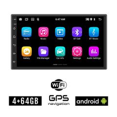 4GB Android οθόνη 7" ιντσών με GPS (2-DIN WI-FI Playstore DSP 4+64GB ηχοσύστημα αυτοκίνητου MP3 MP5 Video USB Ραδιόφωνο Bluetooth Mirrorlink 4x60W 2DIN Universal)