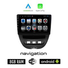 CITROEN C1 (2005 - 2014) Android οθόνη αυτοκίνητου 8GB + 128GB με GPS WI-FI (ηχοσύστημα αφής 10" ιντσών OEM Android Auto Apple Carplay Youtube Playstore MP3 USB Radio Bluetooth Mirrorlink εργοστασιακή