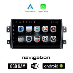 FIAT SEDICI (μετά το 2005) Android οθόνη αυτοκίνητου 8GB + 128GB με GPS WI-FI (ηχοσύστημα αφής 9" ιντσών OEM Android Auto Apple Carplay Youtube Playstore MP3 USB Radio Bluetooth Mirrorlink εργοστασιακ