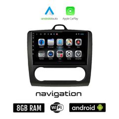 FORD FOCUS (2005 - 2011) *Με αυτόματο κλιματισμό Android οθόνη αυτοκίνητου 8GB + 128GB με GPS WI-FI (ηχοσύστημα αφής 9" ιντσών OEM Android Auto Apple Carplay Youtube Playstore MP3 USB Radio Bluetooth
