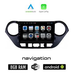 HYUNDAI i10 (μετά το 2014) Android οθόνη αυτοκίνητου 8GB + 128GB με GPS WI-FI (ηχοσύστημα αφής 9" ιντσών OEM Android Auto Apple Carplay Youtube Playstore MP3 USB Radio Bluetooth Mirrorlink εργοστασιακ