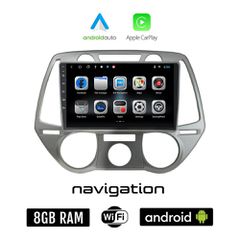HYUNDAI i20 (2008 - 2013) Android οθόνη αυτοκίνητου 8GB + 128GB με GPS WI-FI (ηχοσύστημα αφής 9" ιντσών OEM Android Auto Apple Carplay Youtube Playstore MP3 USB Radio Bluetooth Mirrorlink εργοστασιακή