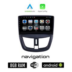 PEUGEOT 207 (μετά το 2007) Android οθόνη αυτοκίνητου 8GB + 128GB με GPS WI-FI (ηχοσύστημα αφής 9" ιντσών OEM Android Auto Apple Carplay Youtube Playstore MP3 USB Radio Bluetooth Mirrorlink εργοστασιακ