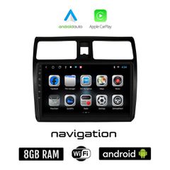 SUZUKI SWIFT (2005 - 2011) Android οθόνη αυτοκίνητου 8GB + 128GB με GPS WI-FI (ηχοσύστημα αφής 10" ιντσών OEM Android Auto Apple Carplay Youtube Playstore MP3 USB Radio Bluetooth Mirrorlink εργοστασια