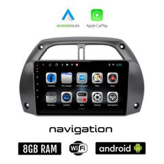 TOYOTA RAV 4 (2000-2006) Android οθόνη αυτοκίνητου 8GB + 128GB με GPS WI-FI (ηχοσύστημα αφής 9" ιντσών OEM Android Auto Apple Carplay Youtube Playstore MP3 USB Radio Bluetooth Mirrorlink εργοστασιακή,
