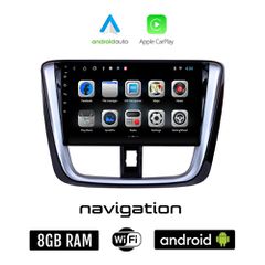 TOYOTA YARIS (2015 - 2020) Android οθόνη αυτοκίνητου 8GB + 128GB με GPS WI-FI (ηχοσύστημα αφής 9" ιντσών OEM Android Auto Apple Carplay Youtube Playstore MP3 USB Radio Bluetooth Mirrorlink εργοστασιακ