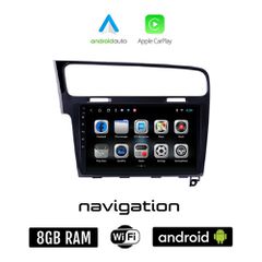 VOLKSWAGEN VW GOLF 7 (μετά το 2013) Android οθόνη αυτοκίνητου 8GB + 128GB με GPS WI-FI (ηχοσύστημα αφής 10" ιντσών OEM Android Auto Apple Carplay Youtube Playstore MP3 USB Radio Bluetooth Mirrorlink,