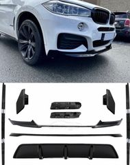 Aero Body Kit Front Bumper Lip and Air Diffuser BMW X6 F16 LCI (2015-2019) M Technik Sport Piano Black