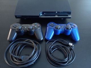 PS3 console + 2 sony controllers