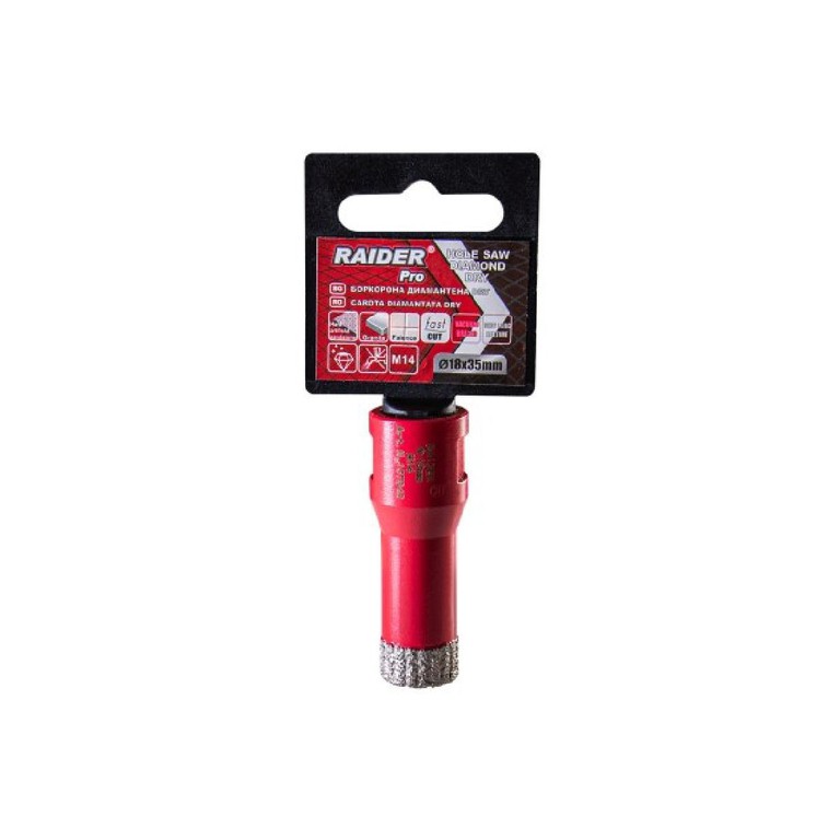 Ποτηροτρύπανο Διαμαντέ M14 Φ18mm 157842 RAIDER