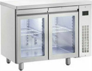 ΠΡΟΣΦΟΡΑ!!! PMRP99/GL Ψυγείο Πάγκος με 2 Κρυστάλλινες Πόρτες Συντήρησης 134x60x88cm