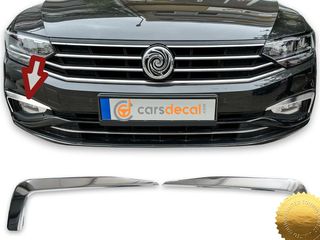 Volkswagen Passat B8.5 Νίκελ Διακοσμητικά Προβολέων Ομίχλης 