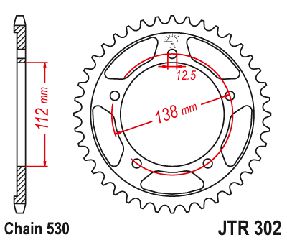 ΓΡΑΝΑΖΙ ΠΙΣΩ ΣΙΔΕΡΕΝΙΟ HONDA CBR 600 CB 900  CBR 1100XX   JTR302 | JT