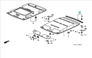 ΠΙΣΩ ΡΑΓΑ ΤΑΠΕΤΣΑΡΙΑΣ ΟΥΡΑΝΟΥ HONDA CIVIC 4DR '96-'00 (83260S04000ZA)