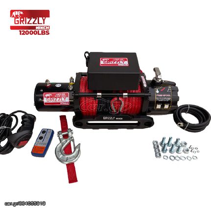 ΕΡΓΑΤΗΣ GRIZZLY WINCH 12.000 LBS SYNTHETIC ROPE ***ΛΑΔΑΣ-4Χ4***