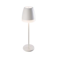 Φωτιστικό επιτραπέζιο LED SMD LUMINAIRE με μπαταρία 2W θερμό φως 3.000K 150LM λευκό matt με λειτουργεία αφής εξωτερικού χώρου IP54