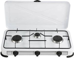 Bormann Lite BLG5400 Λευκή Επιτραπέζια Εστία Υγραερίου Τριπλή *