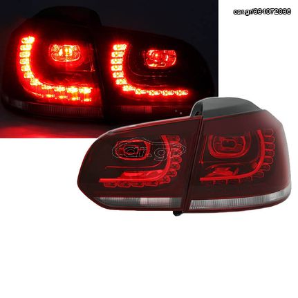 Πισινά Φανάρια Set Για Vw Golf VI (6) 08-11 Led GTI / R-Look Κόκκινο/Crystal Depo 