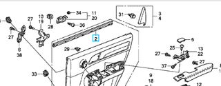 ΛΑΣΤΙΧΟ ΠΟΡΤΑΣ ΠΙΣΩ ΕΣΩΤΕΡΙΚΑ HONDA CR-V '07-'12 (72835SWAA01)