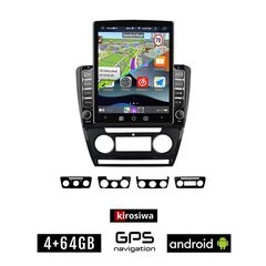 KIROSIWA SKODA OCTAVIA 5 (2005 - 2012) Android οθόνη αυτοκίνητου 4GB με GPS WI-FI (Mk2 ηχοσύστημα αφής 9.7" ιντσών OEM Youtube Playstore MP3 USB Radio 4+64GB Bluetooth Mirrorlink εργοστασιακή, 4x