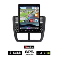 KIROSIWA SUBARU IMPREZA (2008-2013) Android οθόνη αυτοκίνητου 4GB με GPS WI-FI (ηχοσύστημα αφής 9.7" ιντσών OEM Youtube Playstore MP3 USB Radio 4+64GB Bluetooth Mirrorlink εργοστασιακή, 4x60W, AU