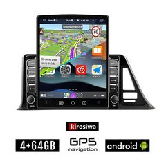 KIROSIWA TOYOTA CHR (μετά το 2017) Android οθόνη αυτοκίνητου 4GB με GPS WI-FI (ηχοσύστημα αφής 9.7" ιντσών OEM Youtube Playstore MP3 USB Radio 4+64GB Bluetooth Mirrorlink εργοστασιακή, 4x60W, AUX