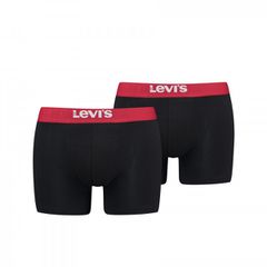 Levi's Ανδρικό Μπόξερ Μονόχρωμο Απο Οργανικό Βαμβάκι Σετ 2 Τεμάχια Solid