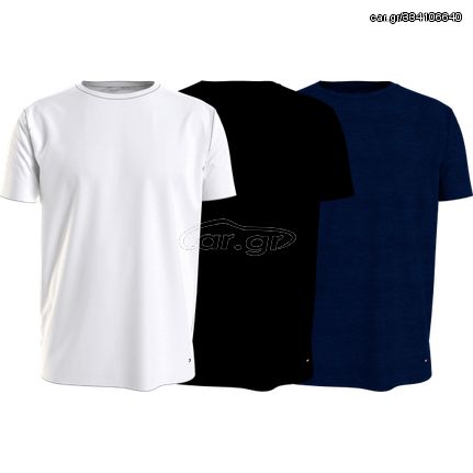 Tommy Hilfiger Ανδρικες Φανέλες Stretch Cn Tee Ss Σετ 3 Τεμάχια