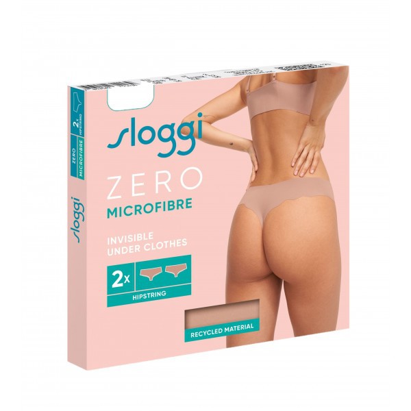 Sloggi Γυναικείο Hipstring Χωρίς Ραφές Zero Microfibre 2.0 Σετ 2 Τεμάχια